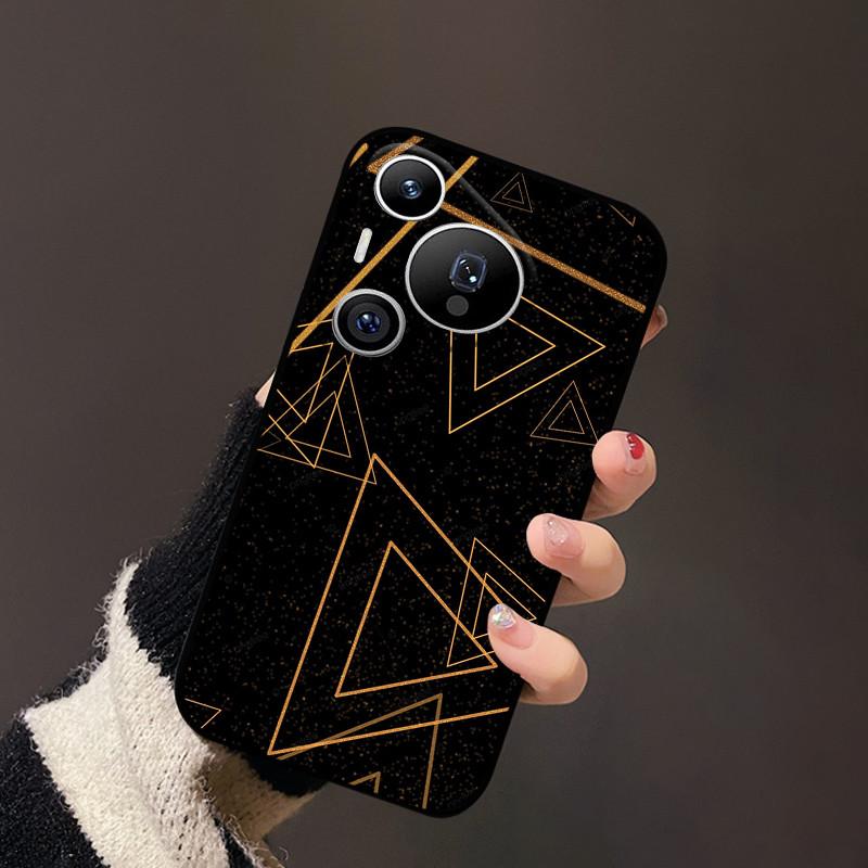 Чехол для Huawei Pura 70 Черный Матовый Милый Мягкий Силиконовый ТПУ Чехлы для Pura70 Pro Pura 70 Pro+ Плюс Ультра Чехол Защитный Fundas