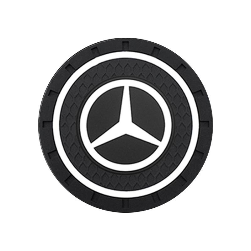For MERCEDES BENZ AMG W203 W205 W206 W166 X253 C180 X205 PVC Car Coasters Water Cup Slots Non-Slip Mat Water Cup Pad Accessories OX9