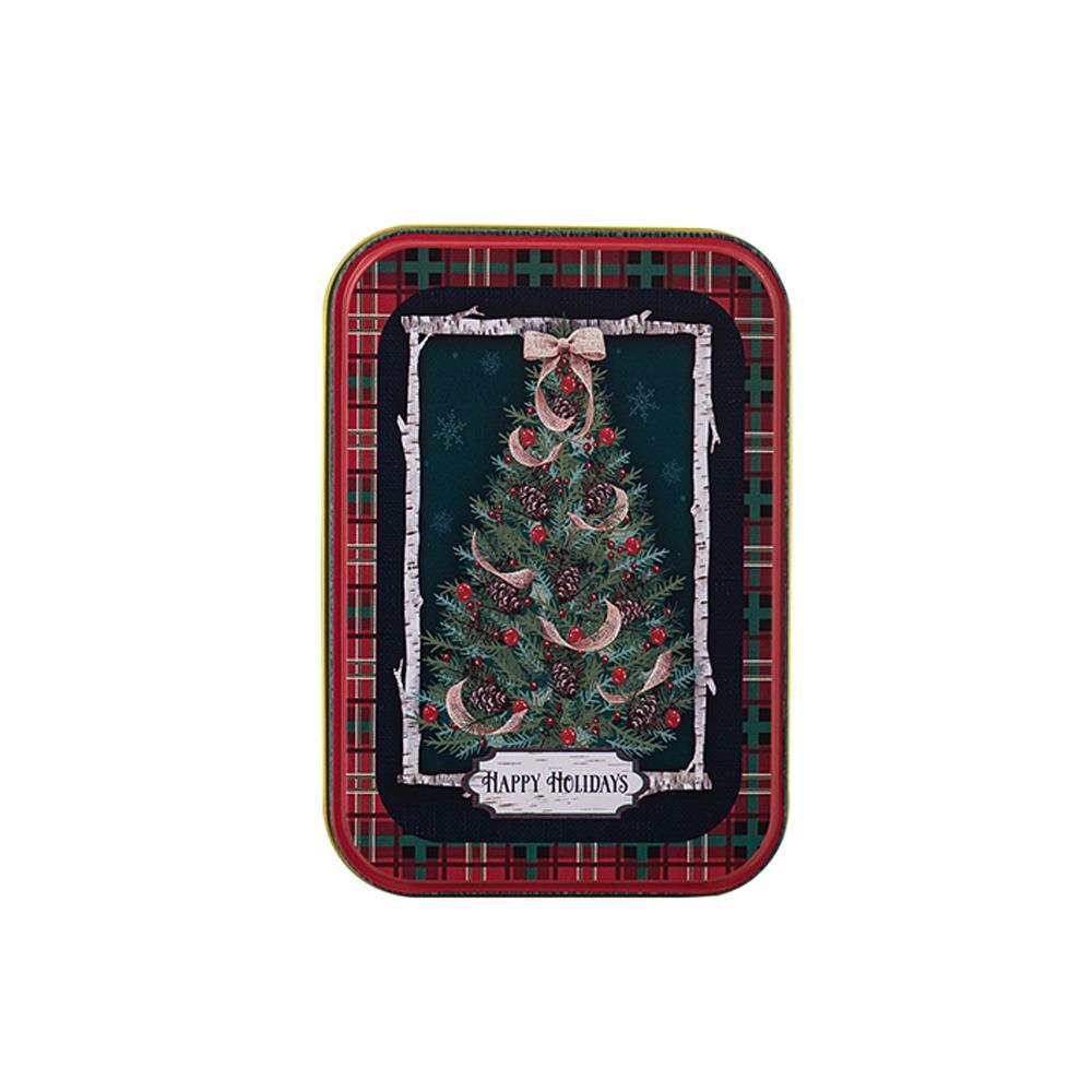 Cute Christmas Tinplate Gift Box Mini Santa Claus Tinplate Box Metal Candy Box Party Favors