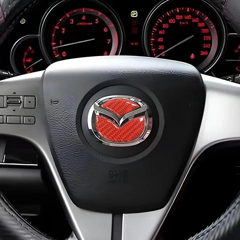 2025 Hot For Mazda Axela CX3 CX4 CX5 RX7 Atenza MX3 MX5 CX9 CX7 RX8 SKYACTIV Epoxy Sticker Car Steering Wheel Emblem Modified De