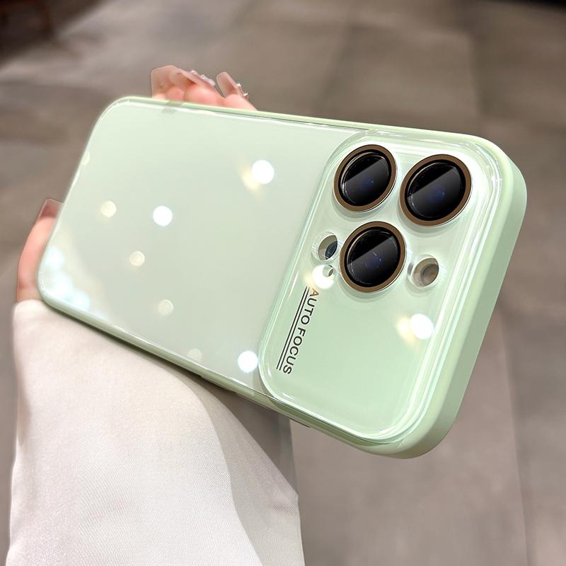 Роскошный чехол для защиты камеры из закаленного стекла Candy для iPhone 17 16 15 14 13 12 Pro Max, противоударный бампер, бронированная жесткая крышка, capa