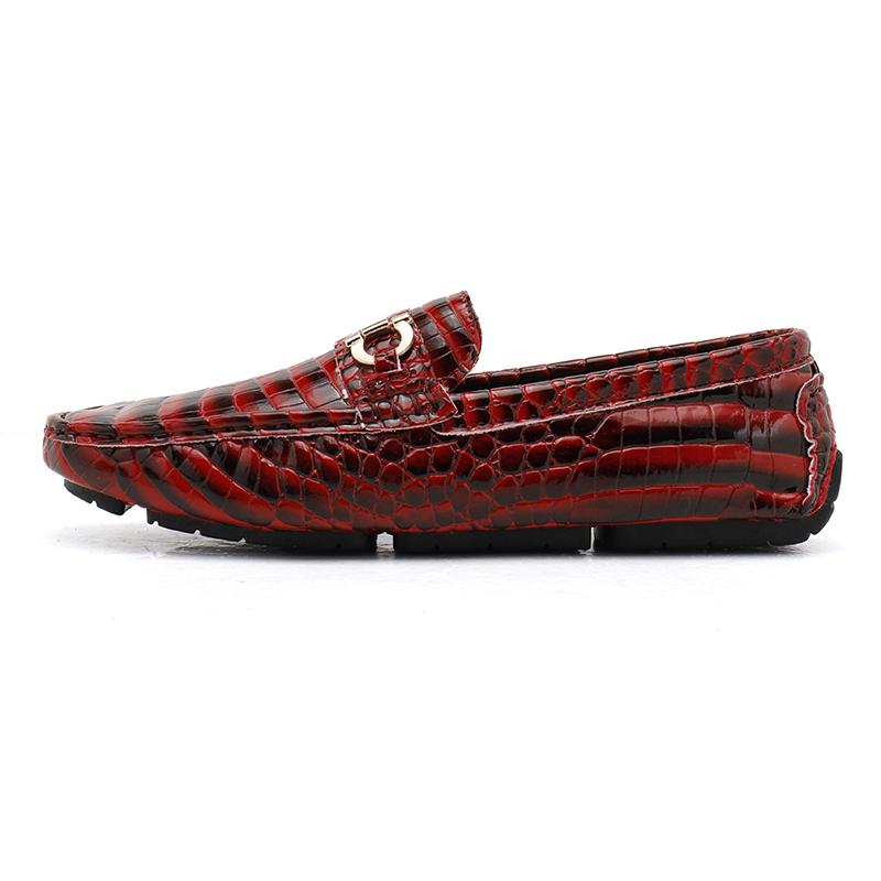 Hot Sale Loafers Fashion All-match Gentleman Shoes Crocodile Pattern Mens Slip On Walking Shoes Male Comfortable Casual Shoe