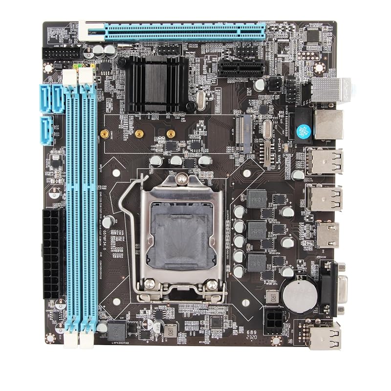 Для настольных компьютеров Материнская плата H61 LGA1155, двухканальная DDR3, M.2 NVMe NGFF, M ATX Материнская плата поддерживает выход VGA и HDMI