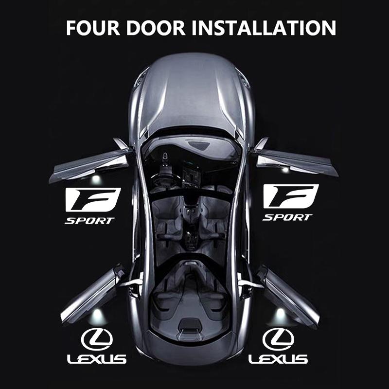 Led HD Car Door Logo Welcome Light Projector Lamps Accessories/Valve core and core sleeve For Lexus RX330 IS250 Ct200h ES300h LS ysbn77