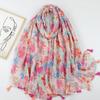 2024 Spring And Autumn Winter New Cotton And Hemp Long Thin Scarf Travel Versatile Sunscreen Warm Shawl For Women