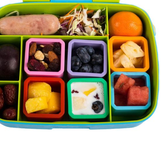 Lunch Box Salad Dressing Containers Reusable BPA-Free Leak-proof with Lid Microwave-safe Silicone Containers