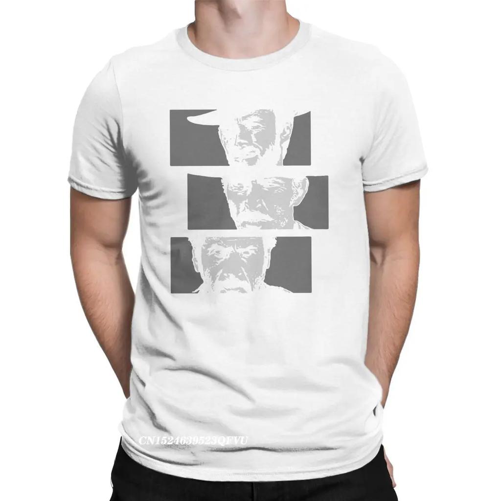 Хороший Плохой Злой Футболка Мужская Премиальный Хлопок Повседневные Футболки Клинт Иствуд Футболка Одежда Харадзюку Лето