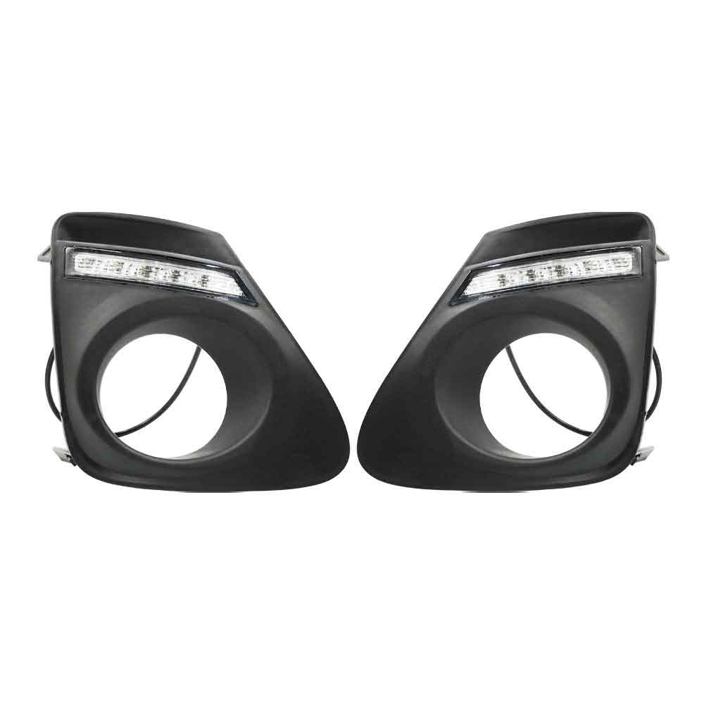 Car Flashing 2Pcs For Toyota Corolla 2011 2012 2013 DRL Daytime Running Lights Daylight Fog Lamp Cover With Turn Signal Lamp