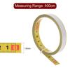 uxcell Carbon Steel Adhesive Tape Measure, Yellow, Straight Track Tape, Flat Ruler, 400cm Metric, Right To Left Reading