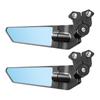 2 шт. Мотоциклетные зеркала заднего вида для гоночных мотоциклов, зеркало на 180 градусов, регулируемое, изогнутое, обтекаемое с