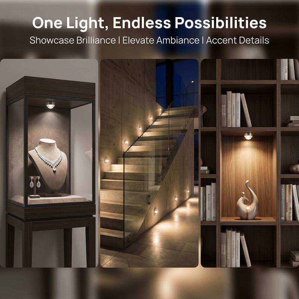 5 Pack 1W LED Deck Lamp DC 12V Mini Embedded Spotlight Low Voltage Landscape Well Lights  Walkway