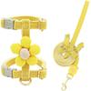 Pastel Pet Flower Point Harness Set, Yellow