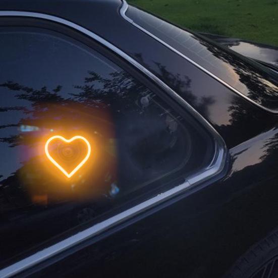 Светодиодный неоновый светильник в форме сердца, режимы вспышки, суперяркий, простая установка, светодиод