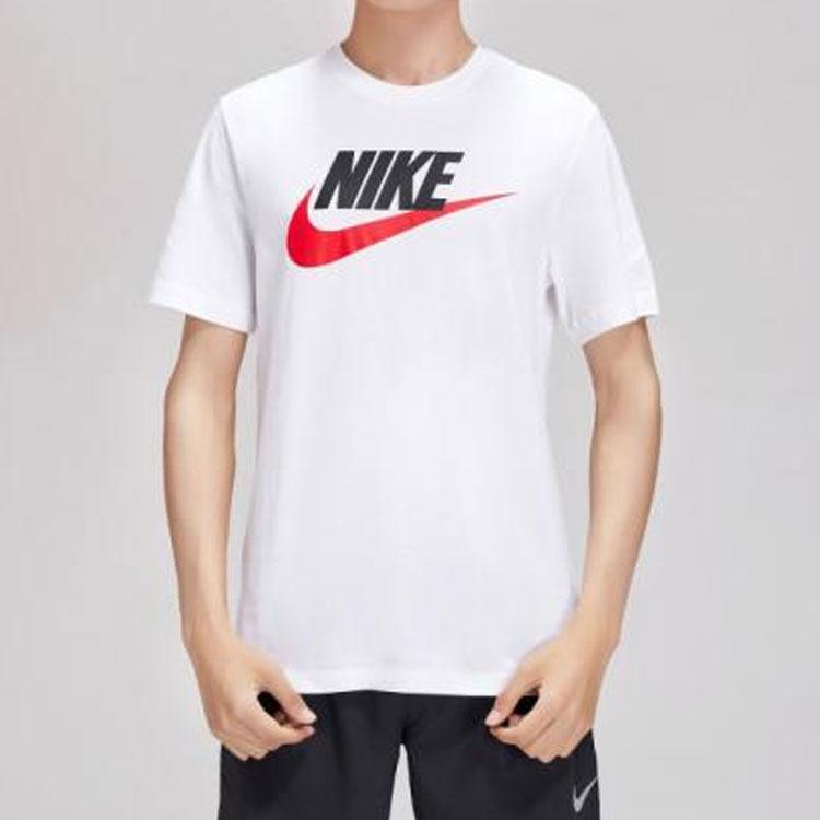 Nike American Vintage Classic Logo Print Round Neck Short Sleeve T-Shirt Men Tops White AR5005-100