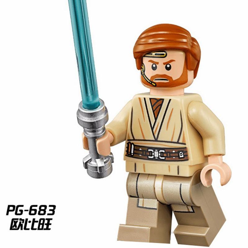 Star Wars Minifigures Yoda Darth Vader Luke Han Solo Mandalorian Set Building Blocks Toys Gifts Pg792