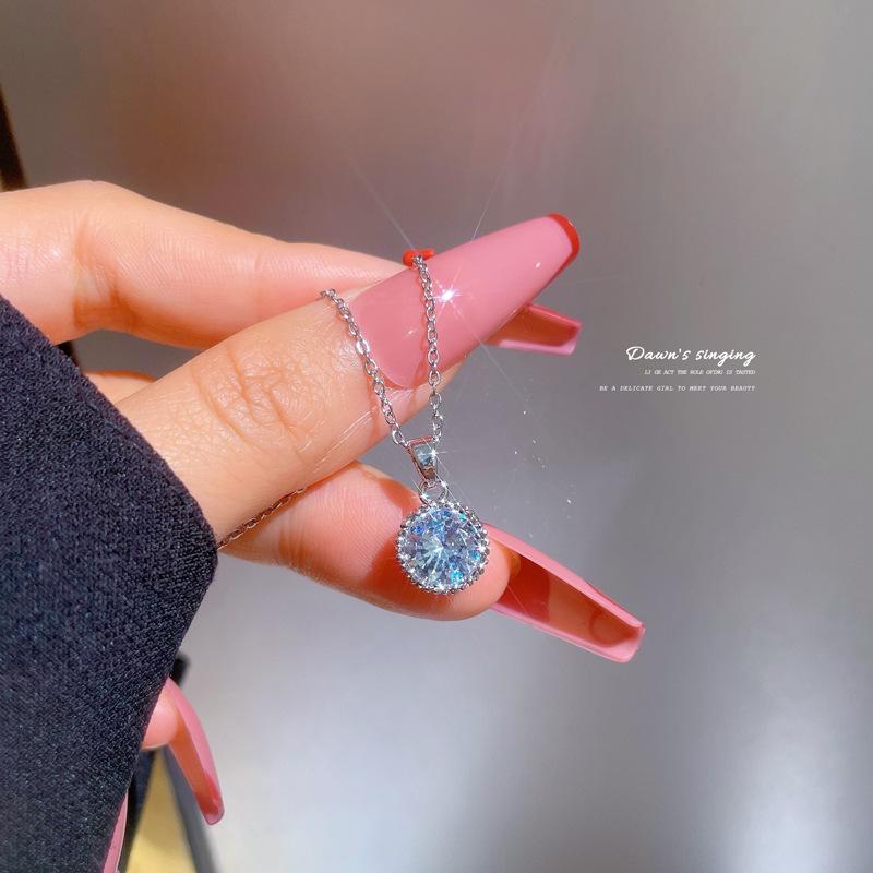 Легкая роскошь, микроинкрустация настоящим золотом, простое циркониевое ожерелье, новая женская цепочка на ключицу, нишевый дизайн в стиле легкой роскоши