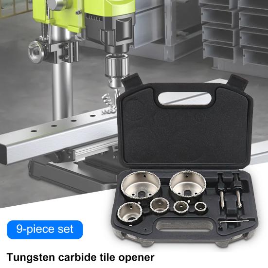 9 шт./компл. комплект кольцевых пил, высокопрочный специальный инструмент для резки острых отверстий, аксессуары для штамповки, мастерская
