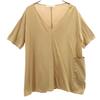 LIVIANA CONTI Made In Italy Short Sleeve V Neck Cut S Beige Women Used