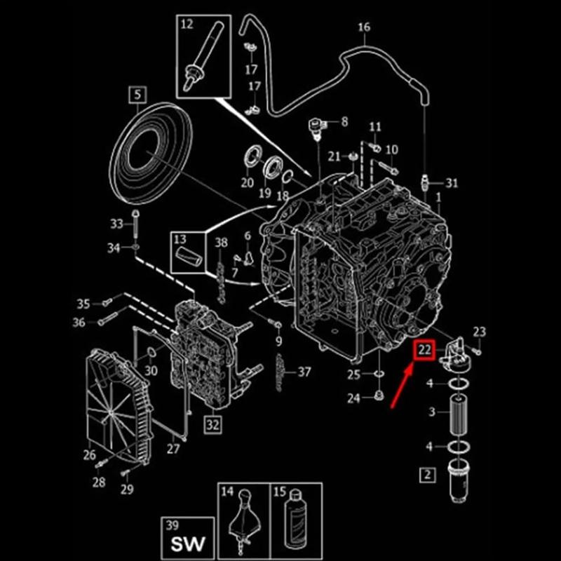 Filter Holder for MPS6 31256732 Automatic Powershift Oil Filter Cover Hydraulic Filter Bracket
