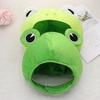 Female Beanie Caps Green Headgear Winter Autumn Hats Bunny Ears Rabbit Plush Hat Big Frog Eyes Hat