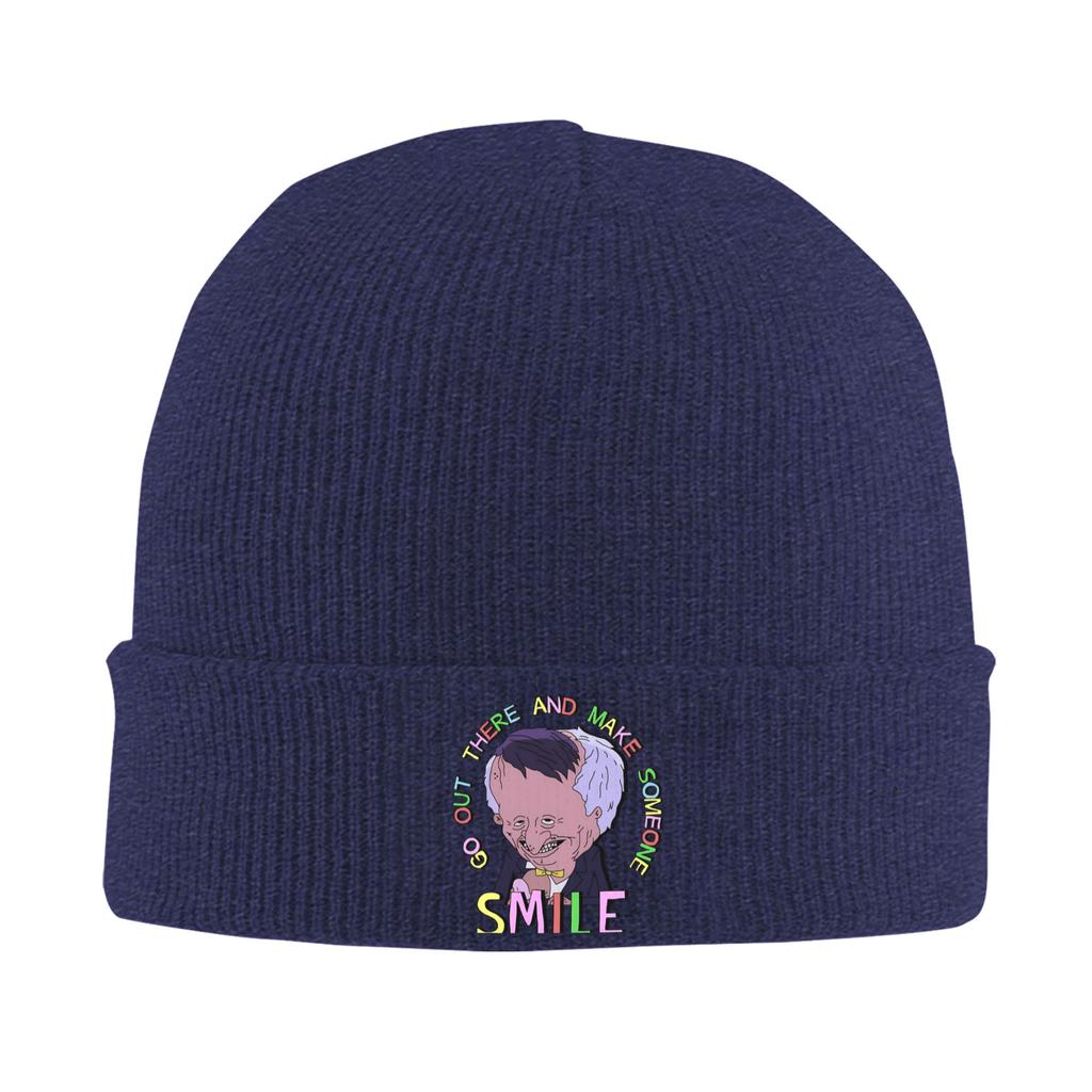 Smiling Friends Beanie Hats Bonnet Hats Female Male Fashion Kpop Knit Hat Winter Printed Elastic Caps