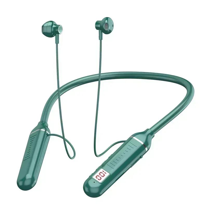 Xiaomi Sports Neckband Headphones Bluetooth Earphones Gaming LED Battery Display Wireless Mic Stereo HIFI TWS Headset Support TF Cards
