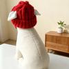 Windproof Pet Knitted Hat Playful Dog Design Winter Dog Cap Warm Dog Beanie  Christmas Festival
