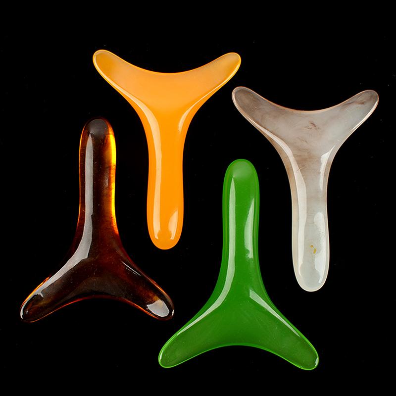 Треугольная массажная доска Гуаша для красоты, смоляной инструмент для акупунктуры и шиацу, для лица и всего тела, универсальный, усталый, расслабляющий