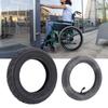 10x2.125 Wheelchair Tire and Inner Tube Rubber Heavy Duty Valve Tire Inner Tube Replacement for Powe