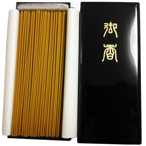 Awaji Baikundou Incense Sticks, Gift Wrapped with Gift Tags, Premium Sandalwood Incense, Lacquered Box, Natural Sandalwood, Sympathy Gift, 49th Day Me