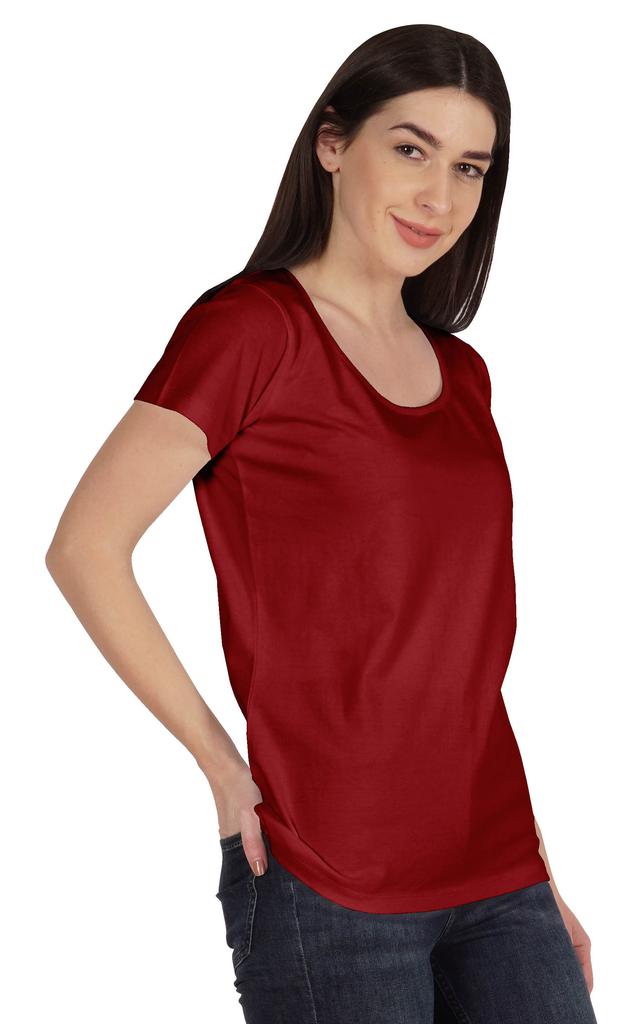 Inkmeso Scoop Neck Basic Tee Casual Short Sleeve Cotton Plain Tshirt Top
