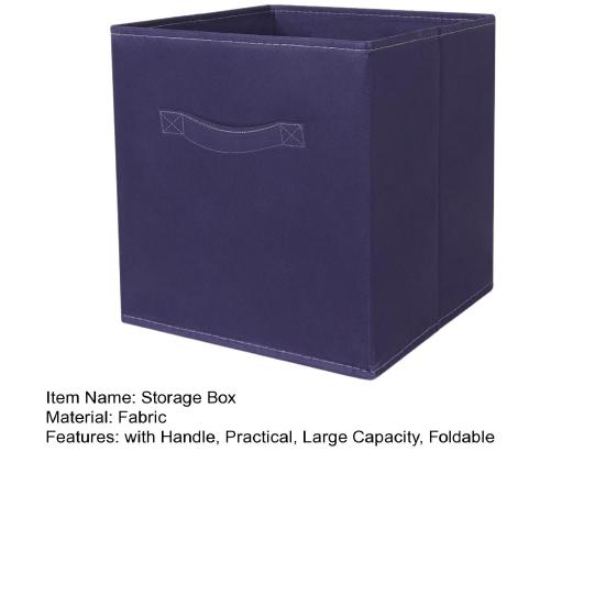 Fabric Storage Cube with Handle Large Capacity Easy Access Foldable Heavy-Duty Toys Clothes Storage Box Organization Accessory
