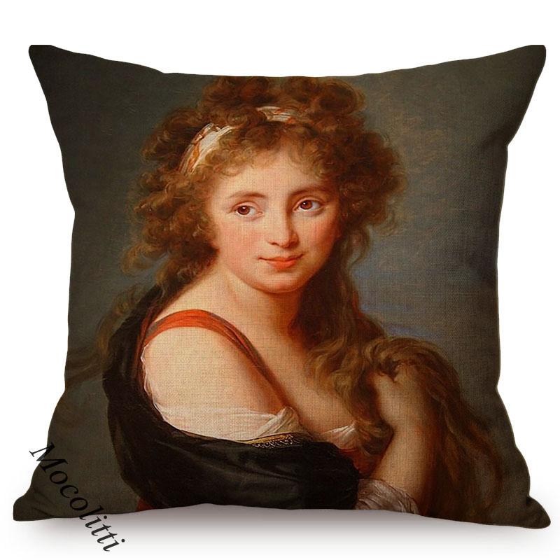 Ballet Girls Oil Painting Art Home Decoration Sofa Pillow Case Sexy Woman Portrait Impressionism Painting Style Cushion Cover