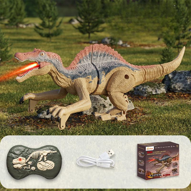 Electric Remote Control Velociraptor Tyrannosaurus Rex Simulation Sound Emitting Remote Control Dinosaur Toy