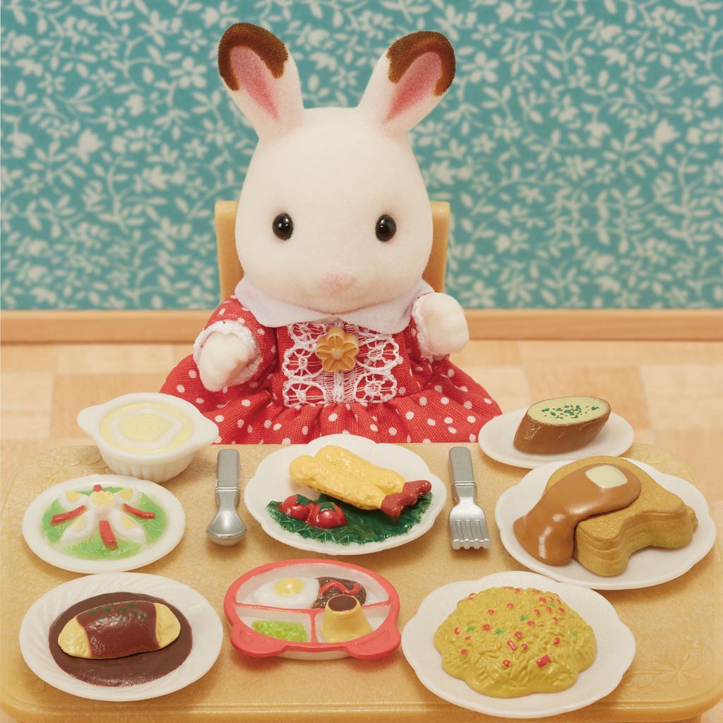 Мебель Sylvanian Families Сертификация ST Mark для детей от 3 лет и старше Игрушечный кукольный домик Sylvanian Families EPOCH [Набор для обеда] Car-417
