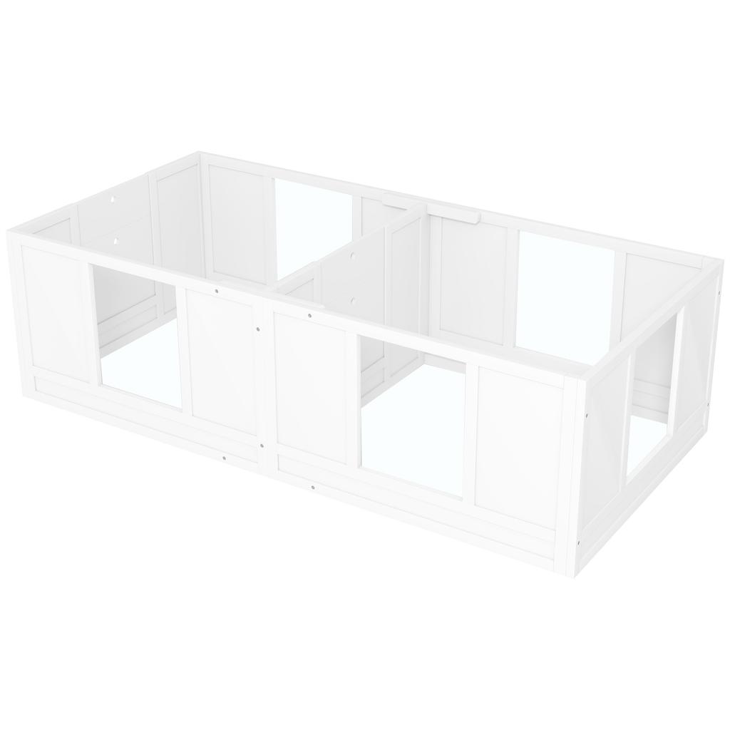 Puppy Playpen for Dogs, with Clear Panels, 2-Room Design, for Small Dogs