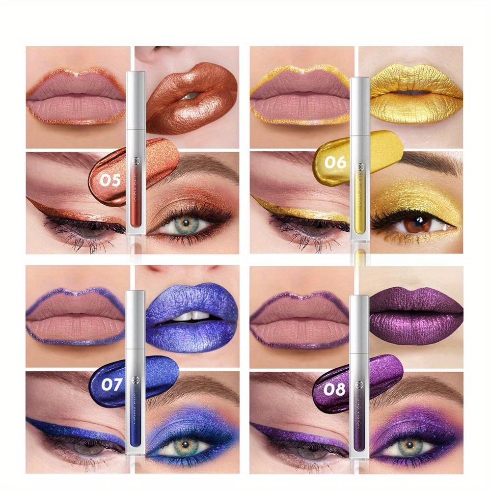 Waterproof Shimmer Liquid Eyeshadow & Lip Gloss - Long-Lasting, Smudge-Proof,Quick-Dry, Gift for Valentine's Day, Mother's Day