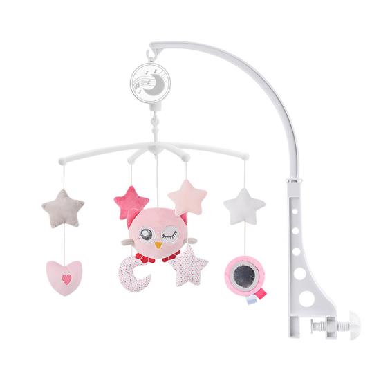 Мобиль для детской кроватки с музыкой и вращающимися игрушками, мягкий плюшевый подвесной