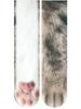 3D Animal Paw Mid-Calf Socks - Cartoon Print, Fun Hoof Design for Adults, Cat & Dog Styles