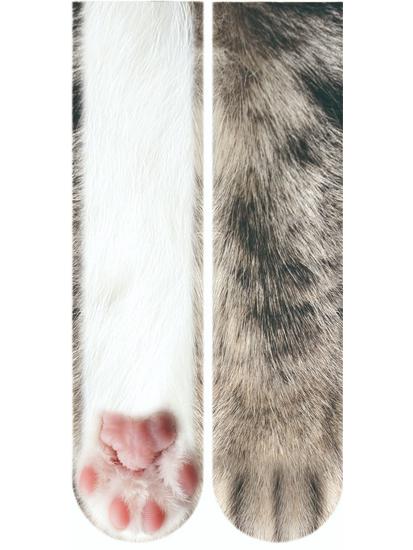 3D Animal Paw Mid-Calf Socks - Cartoon Print, Fun Hoof Design for Adults, Cat & Dog Styles