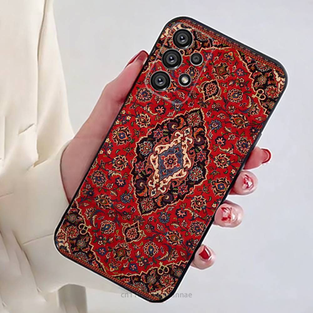 Персидский ковер Цветочный узор Чехол для телефона для Samsung Galaxy A73,23,53,33,14,24,13,72,22,52,32,54,A34 Мягкий чехол