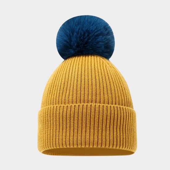 3Pcs/Set Women Winter Hat Scarf Gloves Set Plush Ball Decor Elastic Knitting Hat Long Scarf Touch Screen Gloves Set