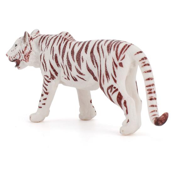 4 шт., набор миниатюрных фигурок белого тигра, имитация детского тигра, украшение для стола, реалистичные статуи диких животных, статическая модель из ПВХ, орнамент