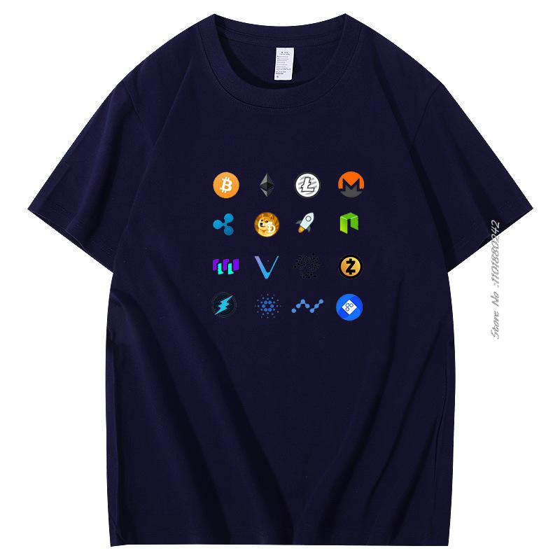 Xrp Ripple Coin Cryptocurrency Cotton Tshirt Crypto Coins Family Fashion Summer Mens Short Sleeve Tshirt Harajuku Streetwear