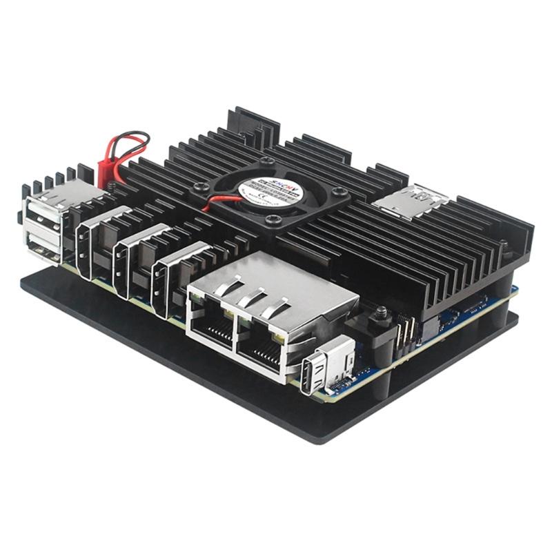 Корпус из алюминиевого сплава, пассивное охлаждение, металлический корпус с термоклеевой прокладкой, набор винтов для Orange Pi 5 +