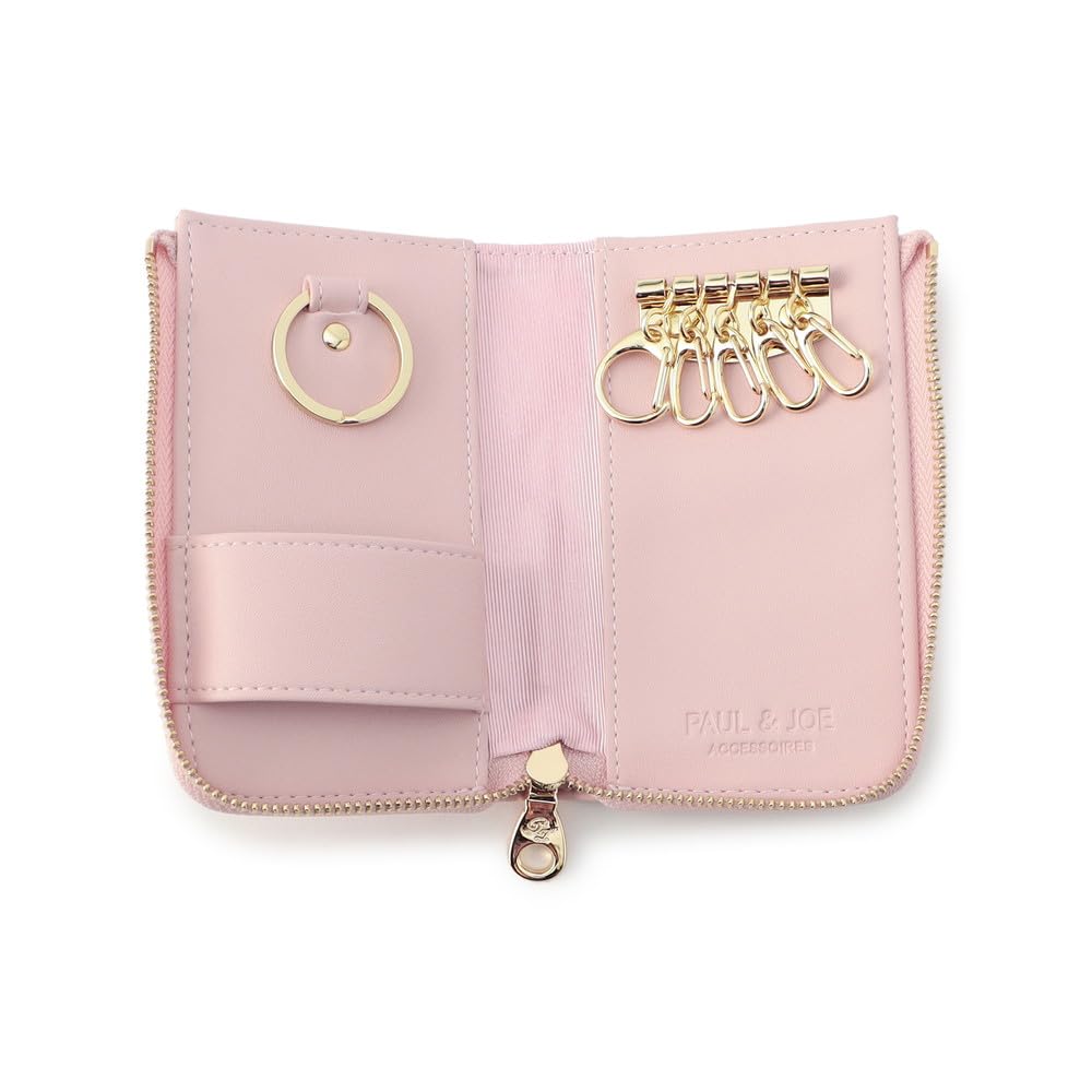 PAUL & JOE ACCESSOIRES Key Case with Embossed Studs in Pink