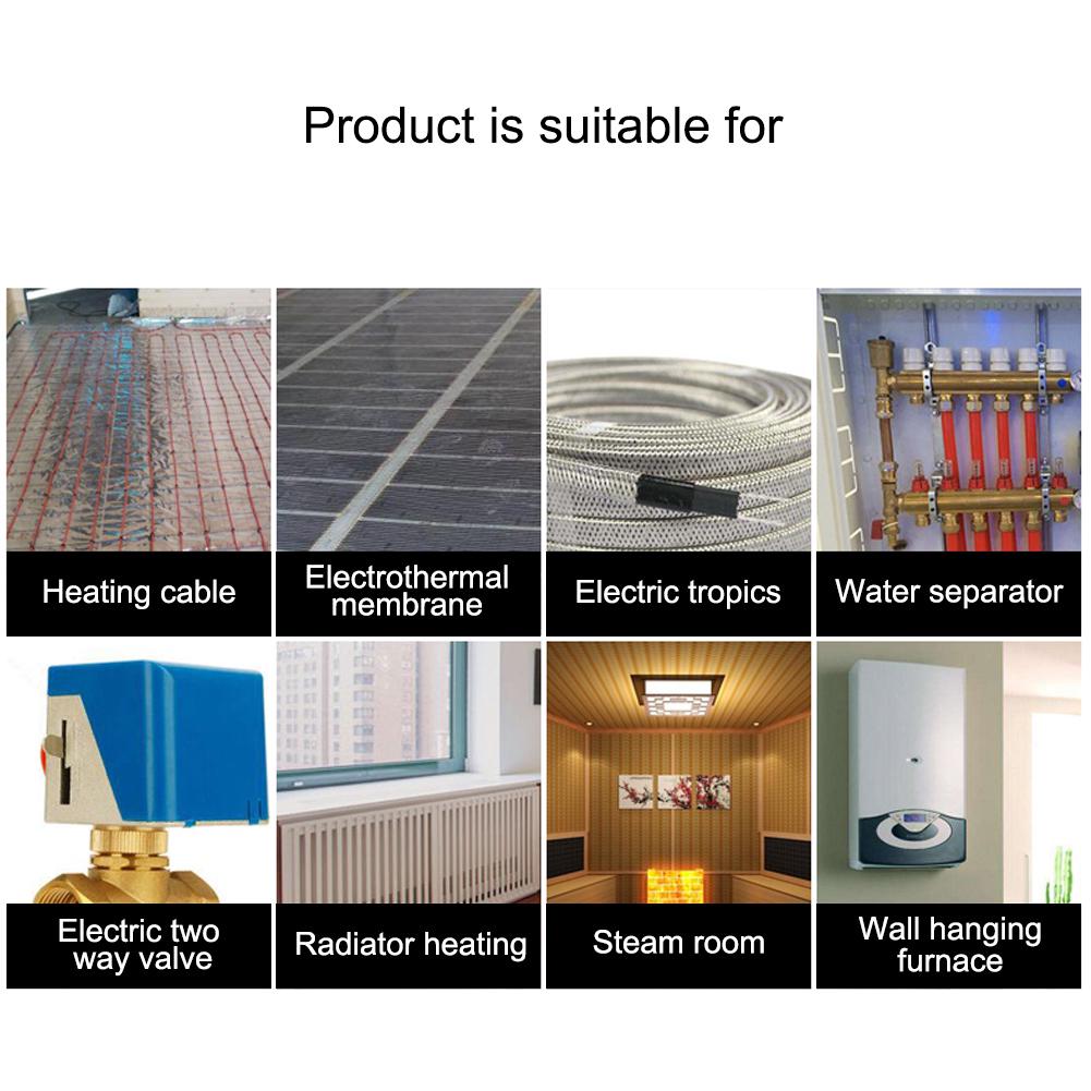 Интеллектуальный регулятор температуры, сенсорный экран, мощный двойной термостат для подогрева пола