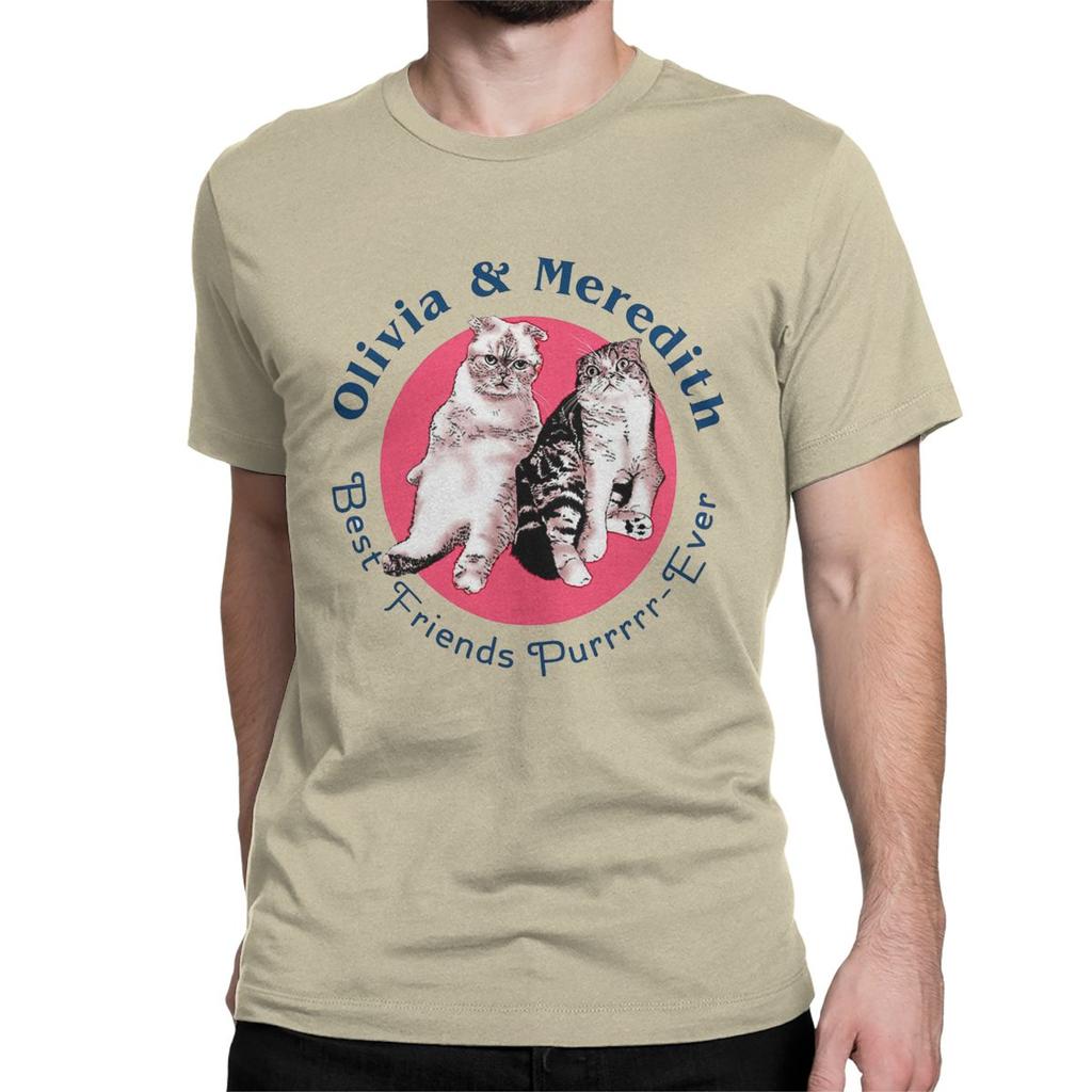 Olivia Meredith Cats Best Friends T Shirts Unisex Women S Cotton Humor T Shirt O Neck Tees Short Sleeve Clothing Graphic Unisex