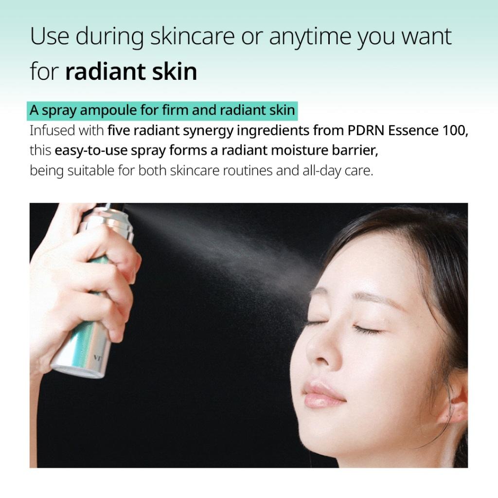 VT PDRN Glow Ampoule 100 мл Ампульный спрей Intense Vegan PDRN 10% Уменьшение морщин