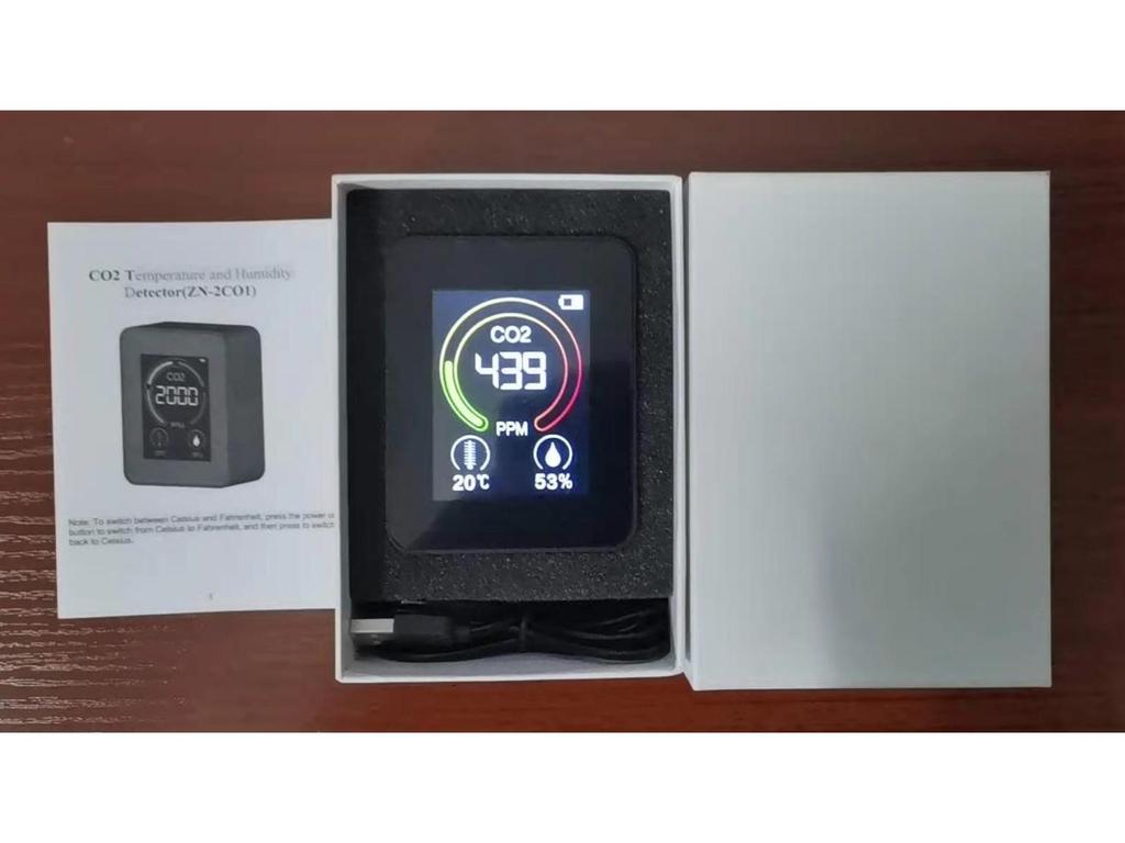 Bluetooth-детектор CO2 9-в-1 для контроля качества воздуха в доме